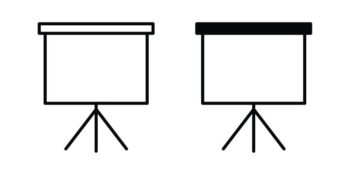 Presentation board icon symbol Isolated. Vector Illustration.