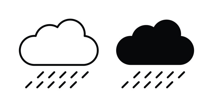 Rainy icon symbol Isolated. Vector Illustration.