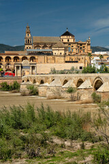Fototapeta premium Spain. Cordoba. Roman bridge. Mezquita and Alcazar 