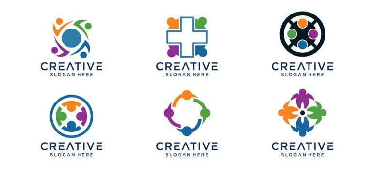 Modern Teamwork Community Collaboration Logo Design for Business and Organization