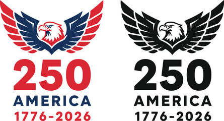Fototapeta premium Celebrate 250 years of american independence 4th of july anniversary