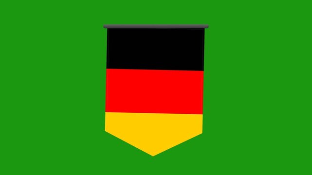 Germany flag on green background.