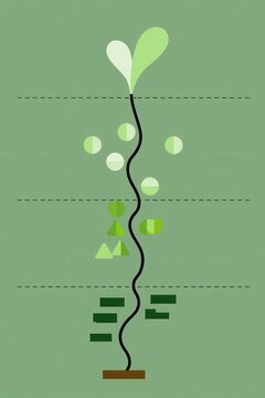 Abstract Plant Growth Stages Illustration