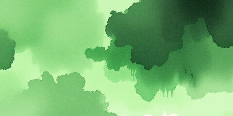 Abstract green watercolor background with a 3d map shape illustration of the europe continent showcasing country borders and national flags for travel geography © HMRabiul