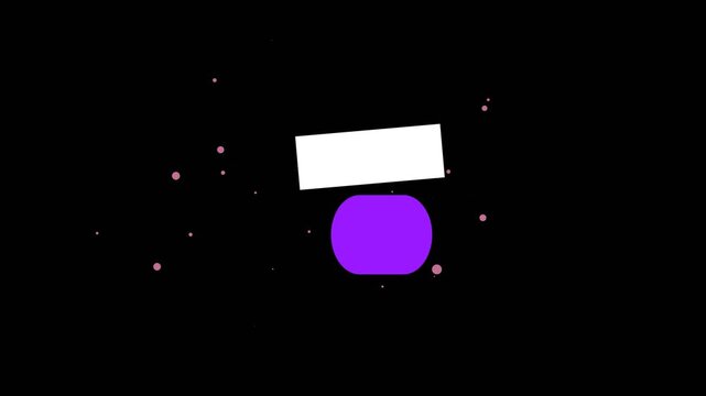 particles glowing reveal effect with blank sign box for text motion graphic title