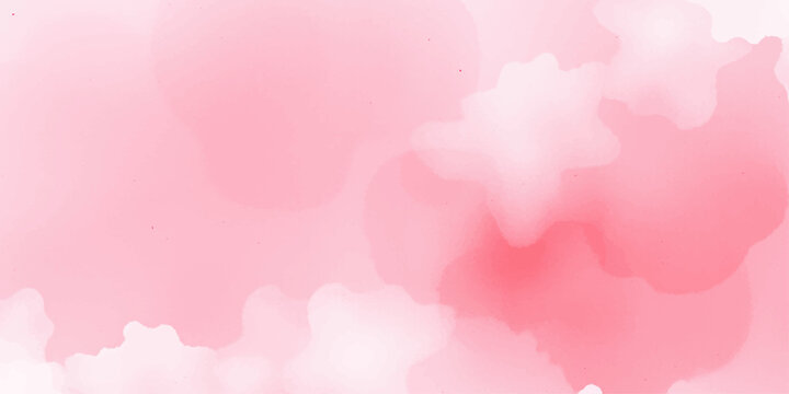 Light pink abstract watercolor background with bokeh lights, heart patterns, and glitter textures for a romantic Valentine celebration card design