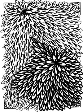 Abstract sea urchin spike pattern texture for organic natural wallpaper vector graphic element slice number 16