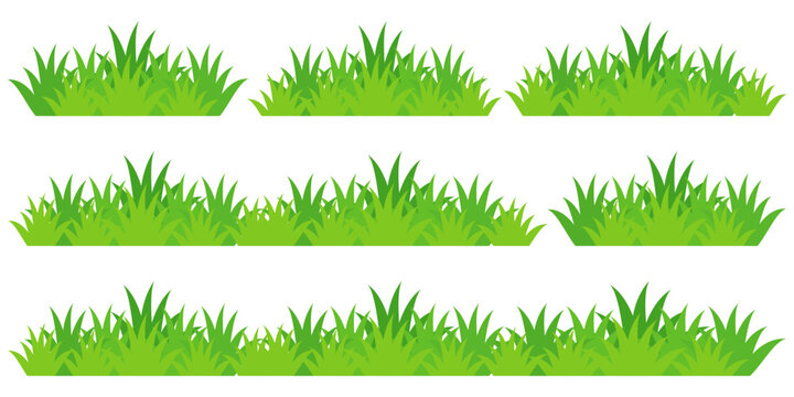 green grass illustration, sustainable grass nature, grass design in flat style