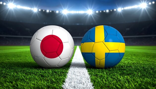 Japan versus Sweden Football World Cup 2026 group match concept