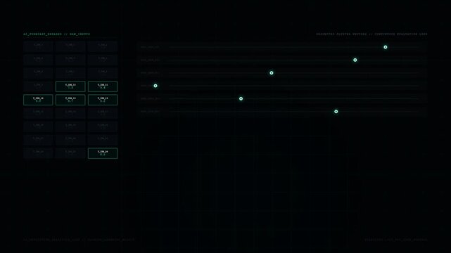 Abstract AI Financial Forecast Loop Background with Neural Data Points