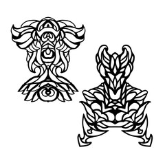 Fototapeta premium Black Ornamental Vector Illustration