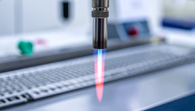 Sterile Inoculating Loop Heated by Bunsen Burner Flame