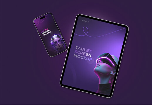 Phone and Tablet Screen Mockup