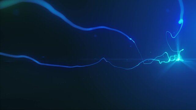 Dynamic Electric Light Strokes Background
Animation of an abstract background of kinetic glowing 3d light strokes with wiggling camera shake effect