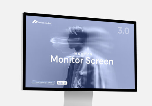 Computer Monitor Display Mockup