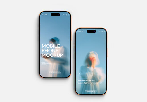 Mobile Phone Display Mockup