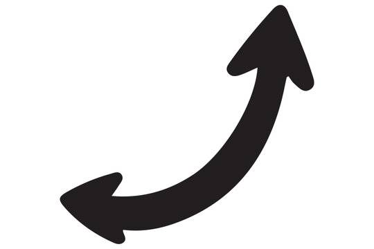 Abstract double sided arrow icon vector design representing direction path and navigation movement
