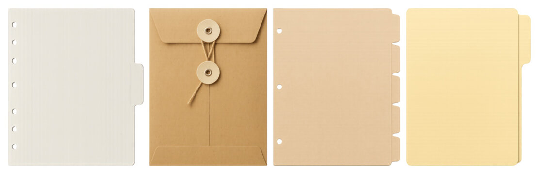 PNG Organized office file folders on transparent background