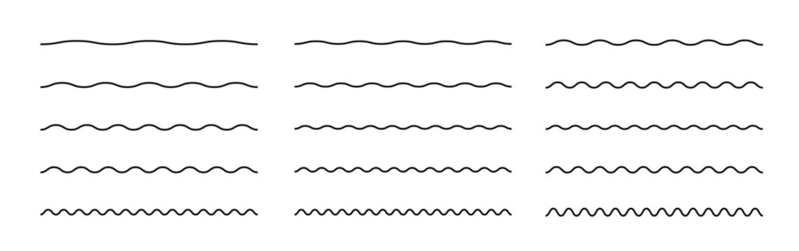 Wave lines. Wave thin line background. Vector  wave horizontal underline. Vector illustration