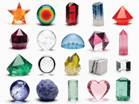 Collection of various colorful gemstones and jewels in different shapes and sizes  precious stones