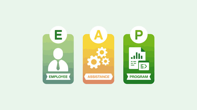 Employee assistance program EAP mental health support services icon set