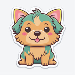 Fototapeta premium Sticker niedlicher Yorkshire Terrier