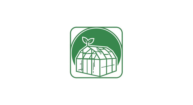 Greenhouse Structure with Plant Growing.
