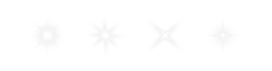 Bright sparkle star flare Vector PNG, glowing starlight effect on transparent background, shining glitter burst with radiant light rays and magical illumination overlay © Ihor
