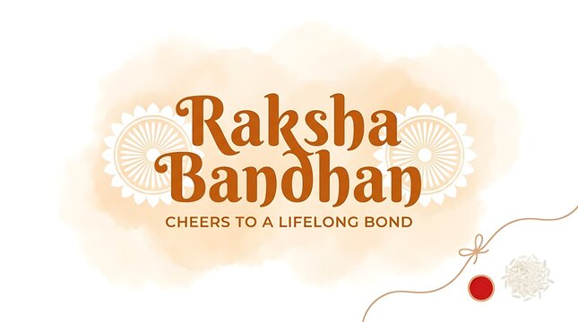 Raksha bandhan festival celebration with traditional decoration and text