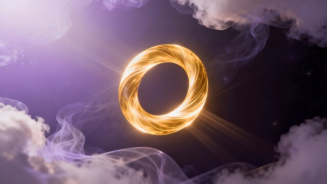 Golden ring in cosmic sky