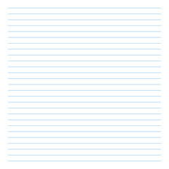 Obraz premium Notebook paper lined sheet sample. Blank sheet of lined paper. Paper typography template for notes, writing, sketching, journaling. Blue lined sheet for school, office, work. Education flat background
