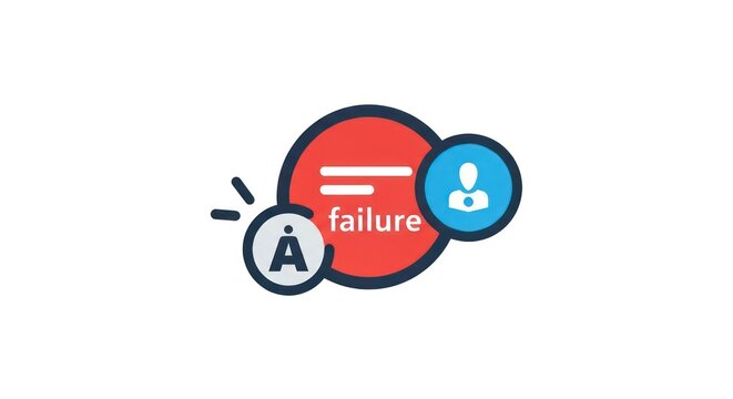 Failure concept with person and error.