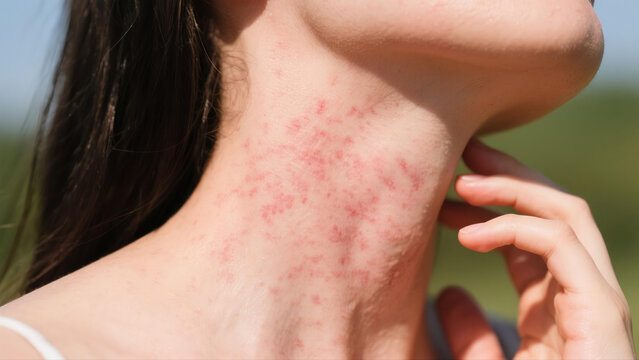 Chronic urticaria is a recurring allergic skin disorder marked by itchy rashes and swollen wheals on human skin. Triggered by immune disorders, allergens and physical stimuli, this persistent skin ail