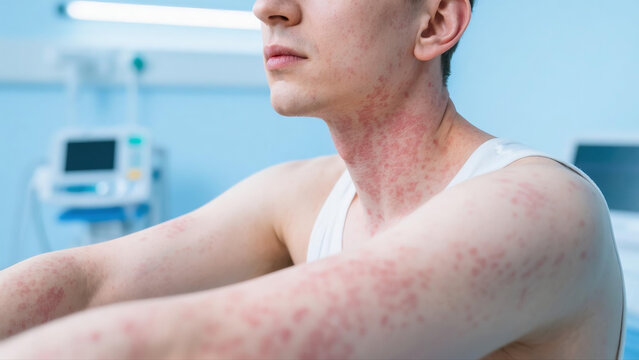 Chronic urticaria is a recurring allergic skin disorder marked by itchy rashes and swollen wheals on human skin. Triggered by immune disorders, allergens and physical stimuli, this persistent skin ail