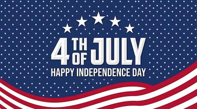 Happy independence day 4th of july celebration american flag pattern