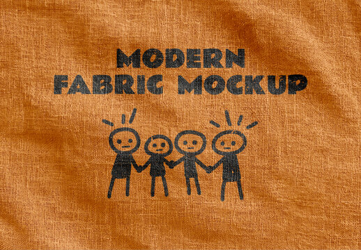 Realistic Fabric Logo Mockup Template