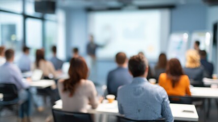 Fototapeta premium Audience in a presentation environment