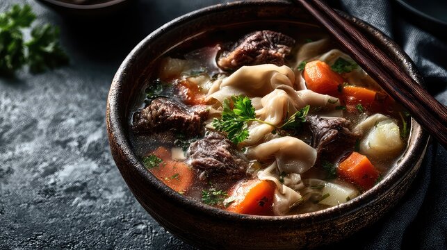 Traditional Mongolian Guriltai Shul, Guriltai Shul, Mongolian Cuisine