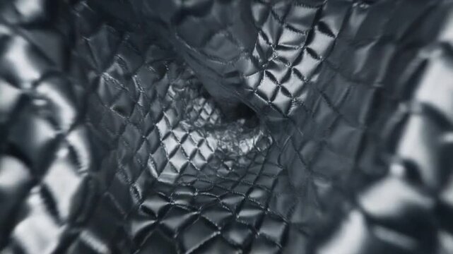 Deep Metallic Quilted Tunnel Abstract Background