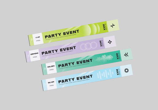 Music Festival Wristband Pass Template