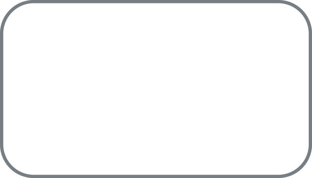 Empty white rounded rectangle with gray border on white background