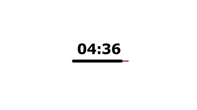 Original Countdown Timer icon animation.Electronic Countdown Timer on a gradient background.Antique Countdown. Pocket Analog timer icon