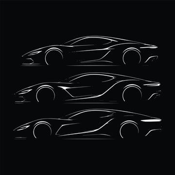 Car logo silhouette minimalist. Autocar logo concept
