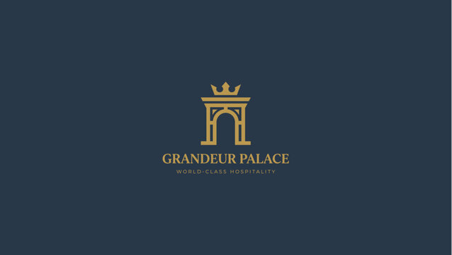 Grandeur Palace Luxury Hotel Logo Design