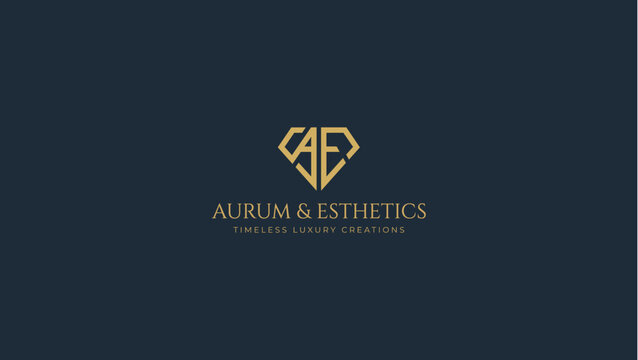 Luxury Diamond Monogram Logo Design Aurum and Esthetics