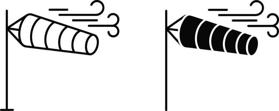 Two flying kites with different tail designs in wind illustration