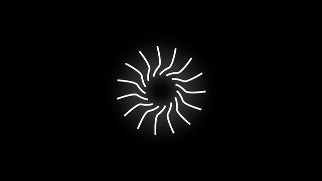 Shiny Circle Blast Fireworks, glowing ellipse blast with shiny pop-up explosion effect, ine circle animation explosion white, Line shape blast animation, black background. 4k video