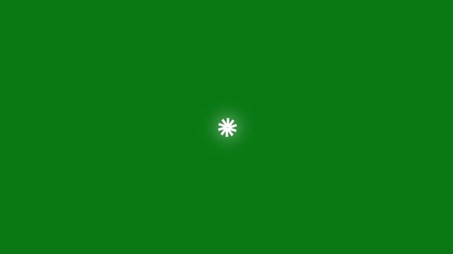Shiny Circle Blast Fireworks, glowing ellipse blast with shiny pop-up explosion effect, ine circle animation explosion white, Line shape blast animation, green background. 4k video