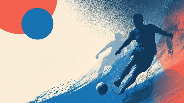 World cup business promotion banner with minimalist sport style for corporate event publicity design