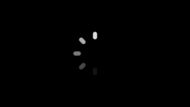 Animated circular loading mark with black background. animation loading circle icon